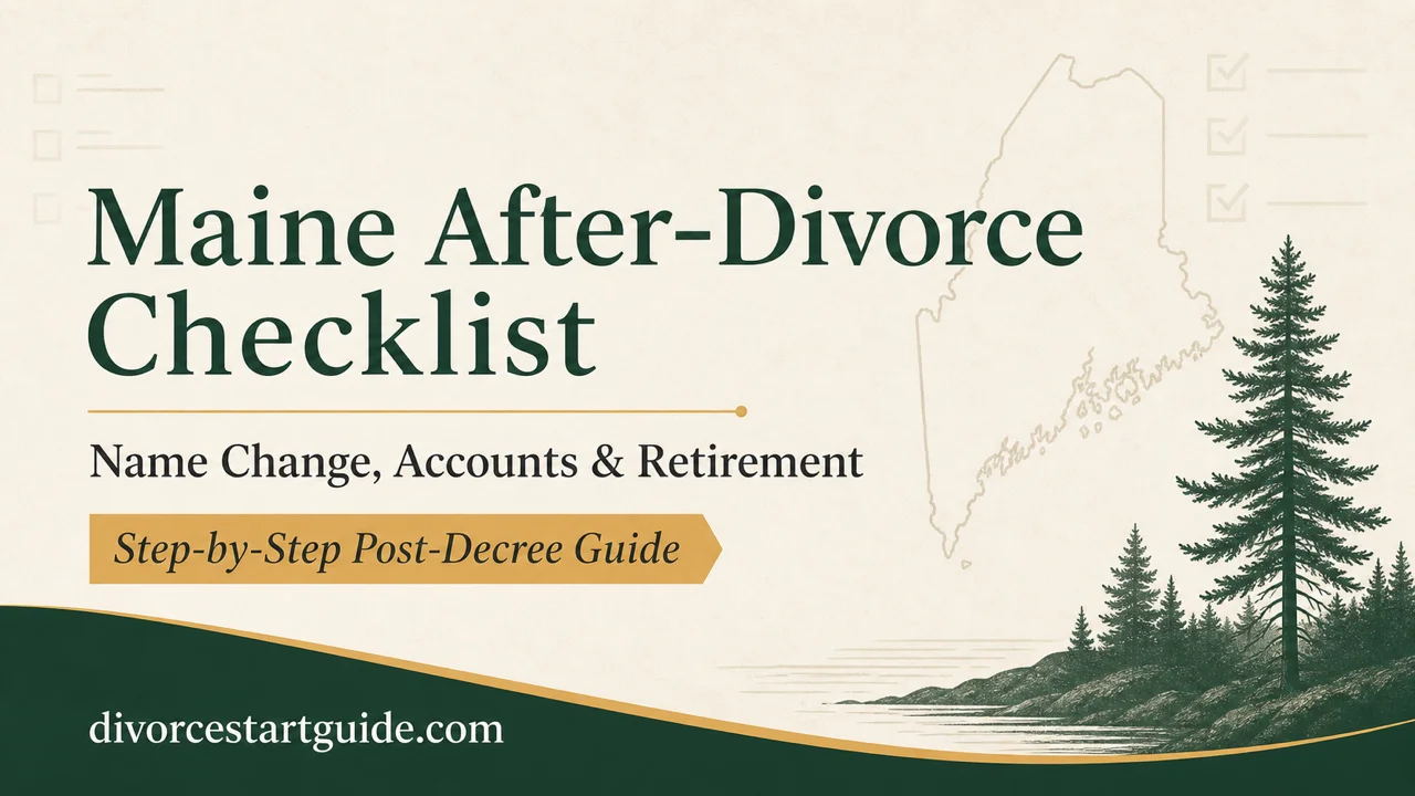 Maine Post-Divorce Checklist — Name, Accounts & Retirement
